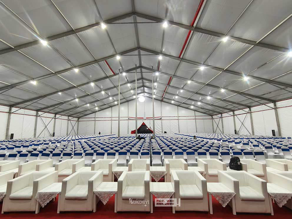 华熠篷房出租助力企业年会场地布置