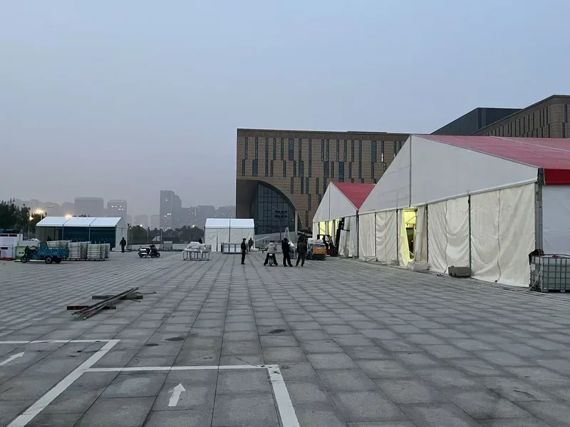 美食节篷房现场一