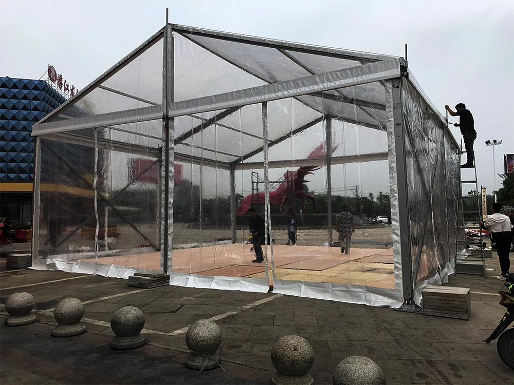 透明篷房搭建现场